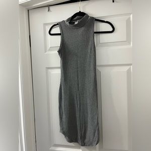 Gray Halter Mini Dress